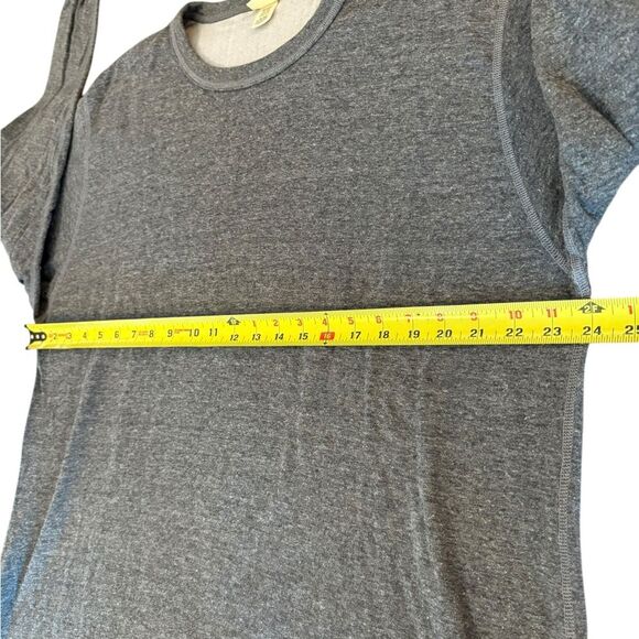 LL Bean Double Layer Long Sleeve Shirt Wool Blend Crew Neck Gray Mens XL - Picture 7 of 8